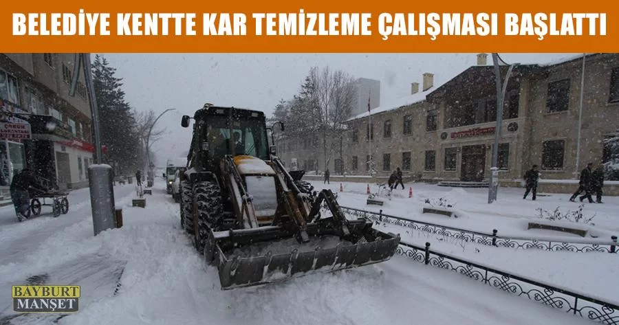 Belediye Kentte Kar Temizleme Çalışması Başlattı