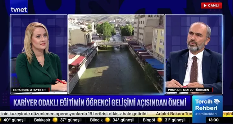 Rektör Türkmen, TVNET'te Bayburt Üniversitesi'ni Anlattı