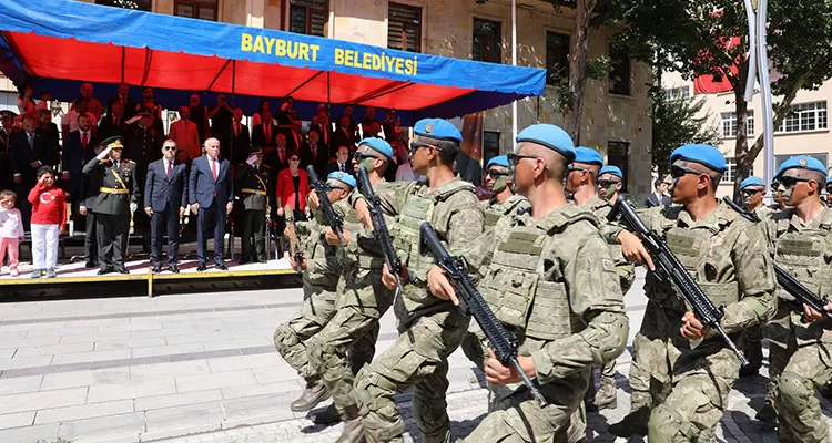 Bayburt'ta 30 Ağustos Zafer Bayramı Coşkusu Yaşandı