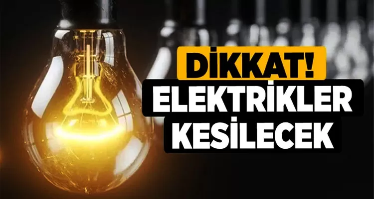 Bayburt Genelinde Pazar Günü 4 Saat Elektrik Kesintisi