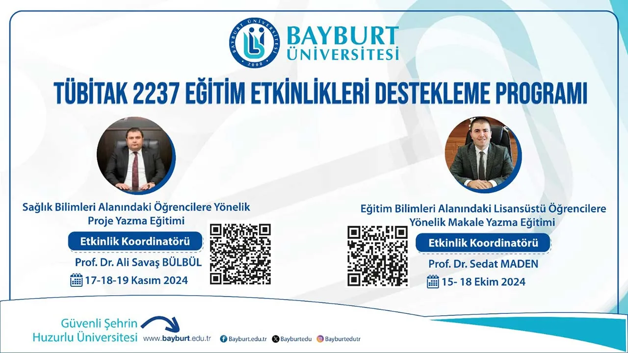 Bayburt Üniversitesi Eğitim Projelerine TÜBİTAK Desteği