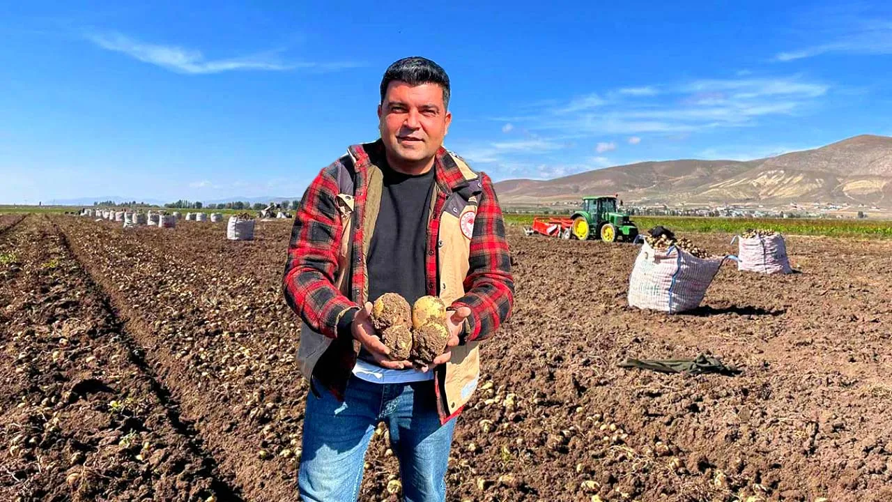 Bayburt'ta Patates Hasadı Başladı, Üreticiler Yetkililer Tarafından Bilgilendirildi