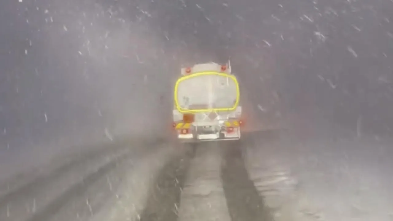 Bayburt Kop Dağı'nda Yoğun Kar Yağışı Etkili Oldu