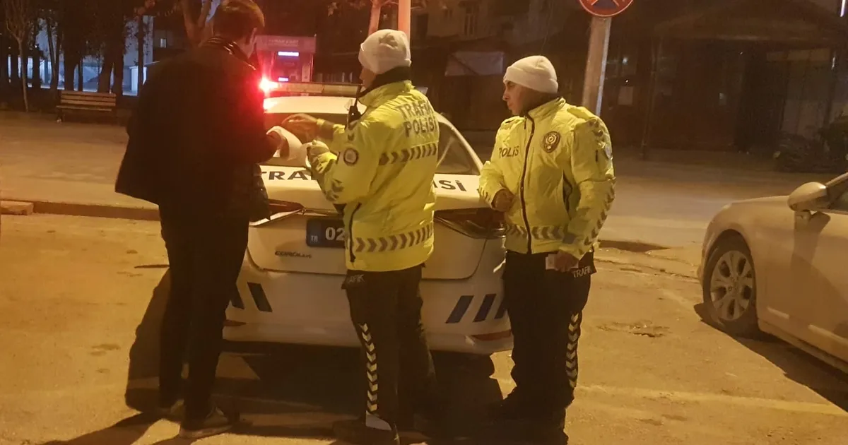 Adıyaman'da alkollü sürücü yakalandı haberi