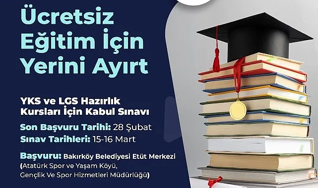 Bakırköy Belediyesi’nin YKS ve LGS Hazırlık Kursları İçin Başvurular Başladı haberi