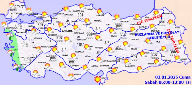 Batıda yağmur, doğuda çığ ve buzlanma haberi