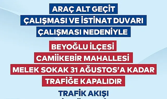 Beyoğlu’nda yol ve çevre düzenlemesi başlıyor haberi