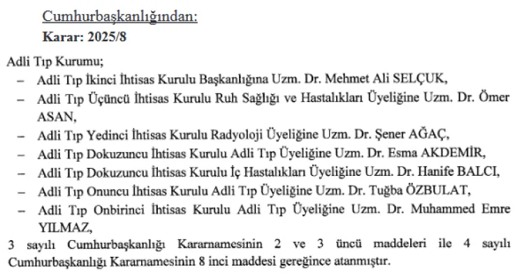 Cumhurbaşkanı imzaladı... Türkiye Adalet Akademisi Altun'a emanet haberi