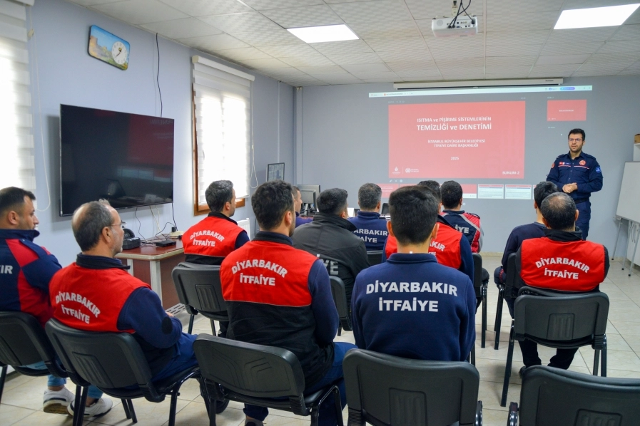 Diyarbakır itfaiye personeline baca yangınları eğitimi haberi