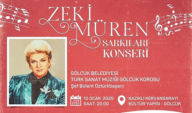 Gölcük Belediyesi, Türk müziğinin efsane ismi Zeki Müren’i anmak üzere özel bir gece düzenleyecek. haberi