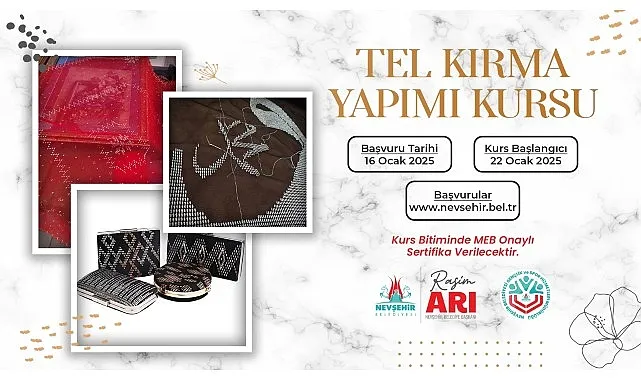 KAPEM’de Tel Kırma Yapımı Kursu Açılacak haberi