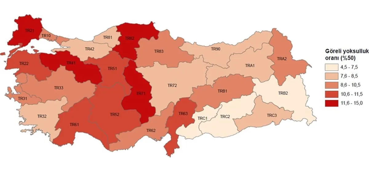 Türkiye'nin en yoksul şehirleri belli oldu