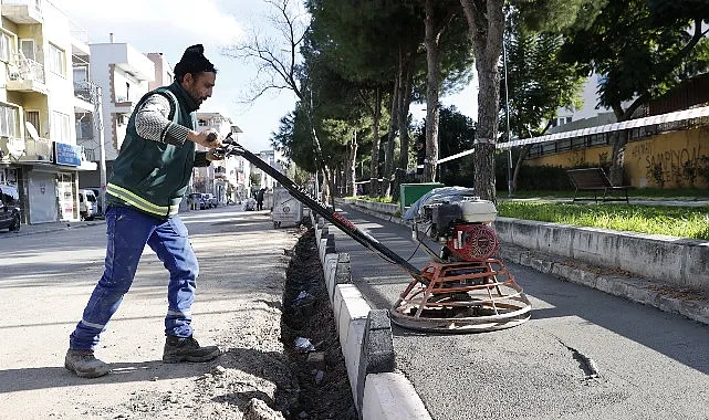 Yenilenen Konak: Asfalt ve kaldırım çalışmaları hız kesmiyor haberi