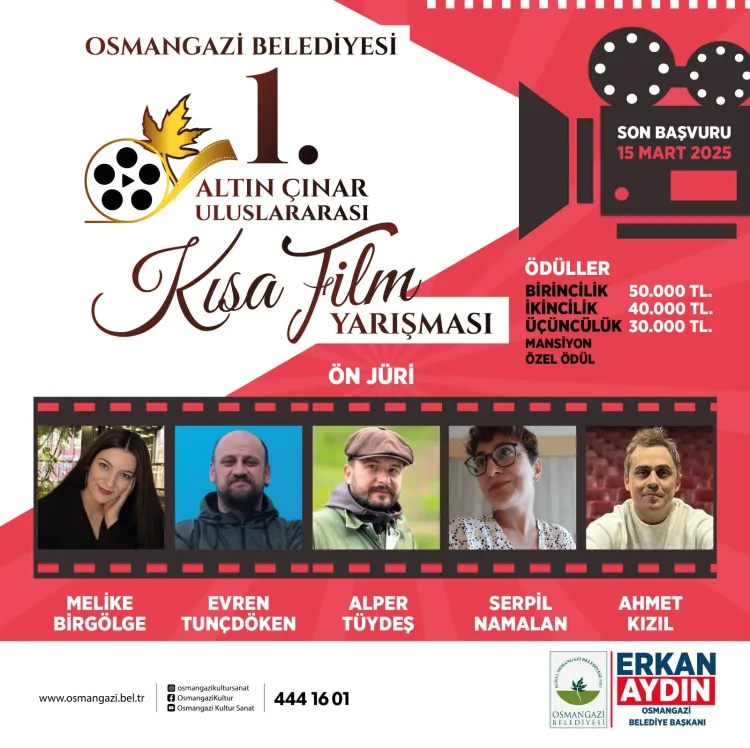 1. Altın Çınar Uluslararası Kısa Film Yarışması başvuruları başladı haberi