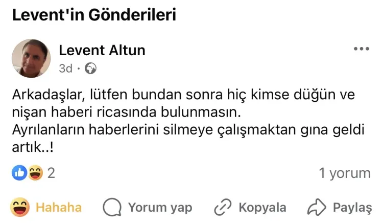 Gebzeli gazeteciden tirajikomik paylaşım! Gazeteye evlilik ilanı vermeyin, bıktım! haberi