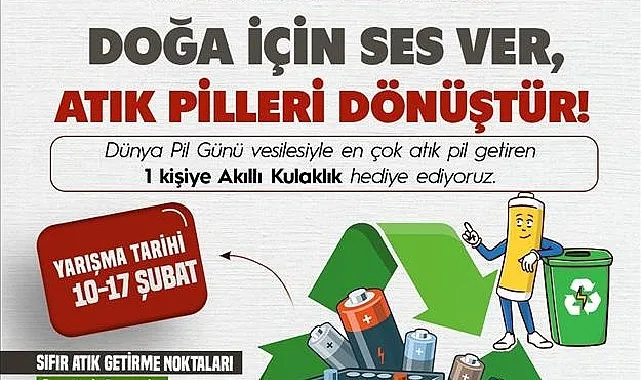 İnegöl Belediyesi’nden Ödüllü Atık Pil Toplama Kampanyası haberi