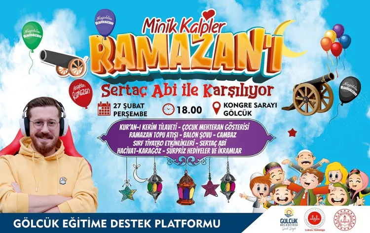 Kocaeli'de Gölcüklü çocuklar Ramazan ayını Sertaç Abi ile karşılayacak haberi