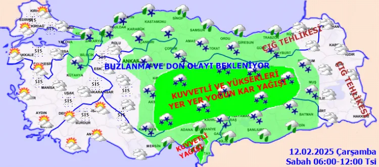 Yurtta bugün hava... Yine soğuk, yine 'kuvvetli' uyarılar! haberi