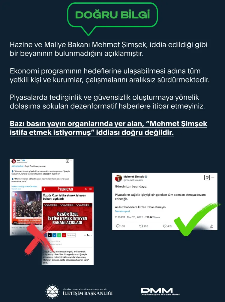 Bakan Şimşek: Görevimizin başındayız! haberi