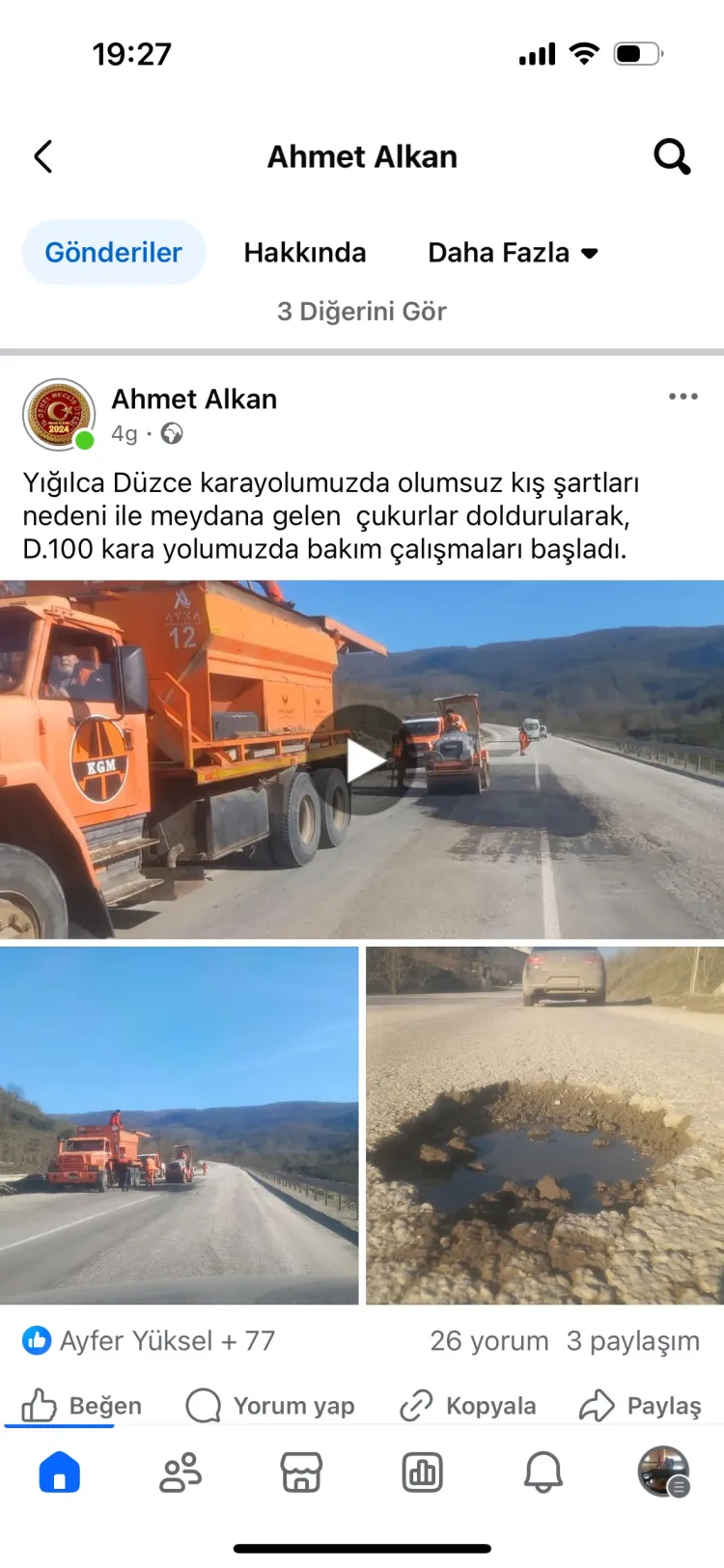 Düzce Yığılca yolu iyileştiriliyor haberi