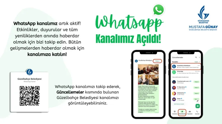 Güzelbahçe'nin WhatsApp Kanalı hizmete açıldı haberi