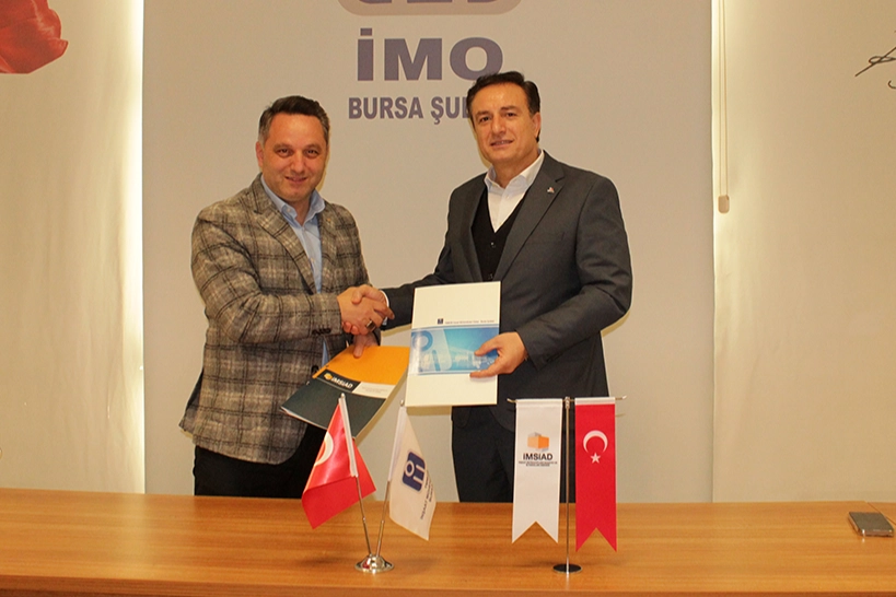 İMO Bursa Şubesi ve İMSİAD işbirliği protokolü imzaladı haberi