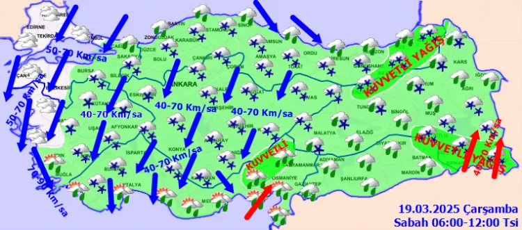 Kış geri döndü! Meteoroloji 48 ili 'sarı' kodlu uyardı! haberi