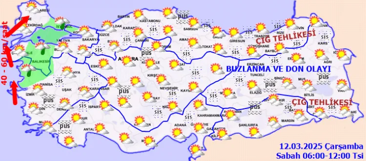 Meteoroloji paylaştı! Marmara ve Ege'ye 'rüzgar' uyarısı! haberi