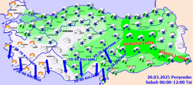 Meteoroloji'den 33 il için sarı kod! Yağmur, kar ve fırtınaya dikkat! haberi