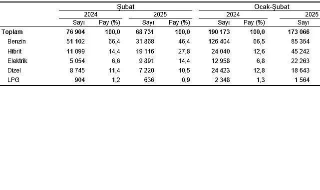 Motorlu Kara Taşıtları, Şubat 2025 haberi