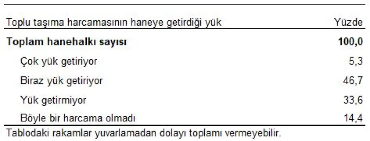 Toplu taşıma harcaması hanelerin yüzde 5'ine çok yük getiriyor haberi