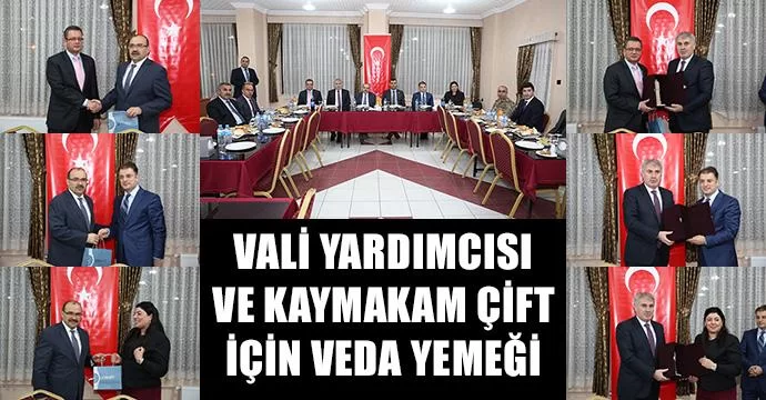 Vali Yardımcısı ve Kaymakam Çift İçin Veda Yemeği